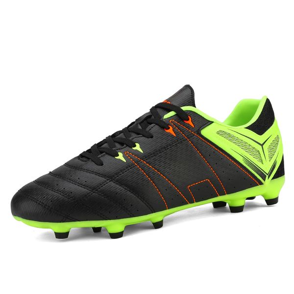 DREAM PAIRS Mens Cleats Football Soccer Shoes, 471-black-grey - 11 (160471-M),Size 11,Black/Lemon/Green/RED,160471-M