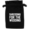 Flox Creative Black Organic Small Drawstring Pouch Shredding For the Wedding