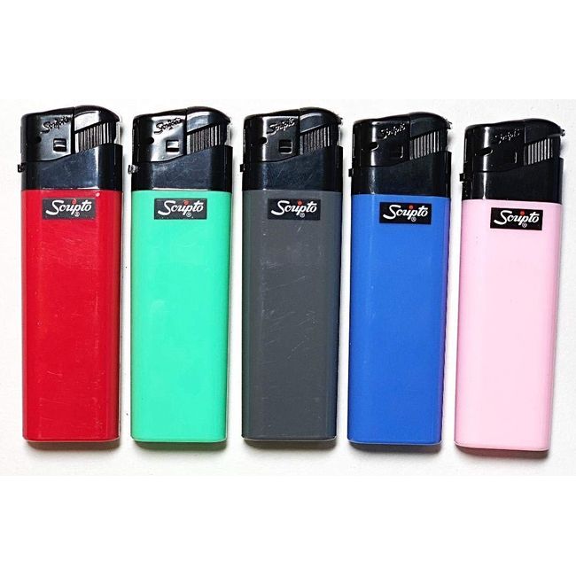 Scripto Electronic Lighters Full Size 5 Count