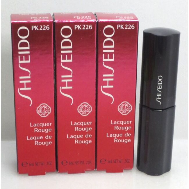 SHISEIDO LACQUER ROUGE PK 226 LIPSTICK 0.2 OZ - LOT OF 3