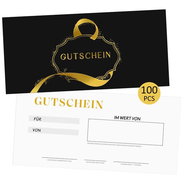Tenare Blanko Gutscheine zum Selber Ausfüllen Gutschein Vorlagen Gutscheinkarten Geschenkgutscheine zum Ausfüllen für Nagelstudio Friseur Massage Kosmetik Fußpflege Beauty (100 Blatt)