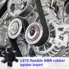 Isslly L075 Flexible NBR Rubber Spider Insert, 6PCS Solid Spider Center Inserts Fits for L Jaw Coupling Set -Black