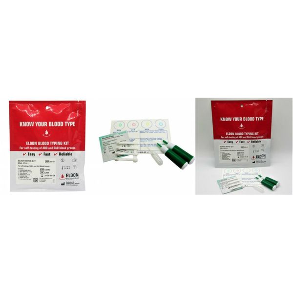 Blood Type Test Kit - 2 Tests - Eldoncard Home Testing Kits (Complete...