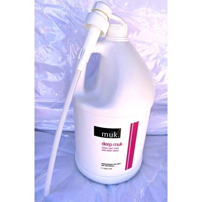 Muk Deep Muk Ultra Soft Hair & Body Wash 1 Gallon Bottle With Hand Pump