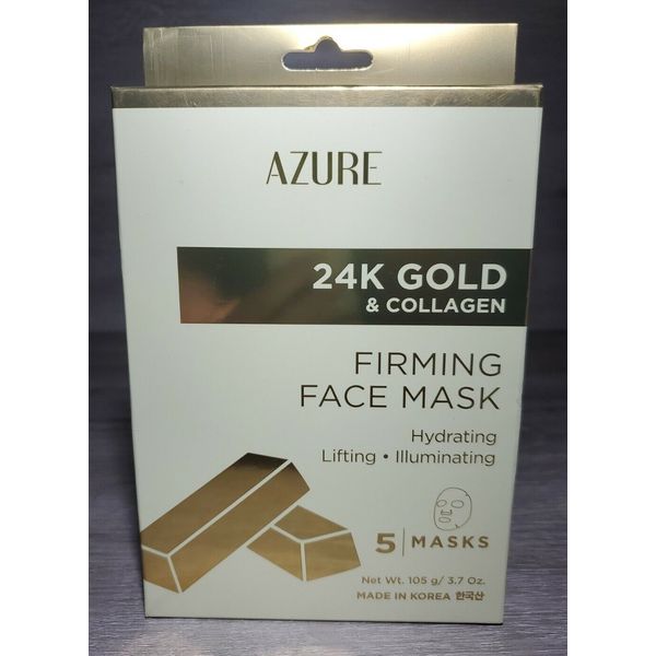 24K Gold Face Masks + COLLAGEN▪︎5 Sheet Mask Set▪︎Firming Lifting Hydrating▪︎NEW