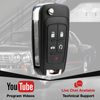 2 Keyless Entry Remote 5BTN Key Fob for 2014 2015 2016 Chevrolet Malibu (PEPS)