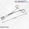 Foerster Sponge Forceps 7" Straight Serrated Jaws Surgical Premium A+ Quality