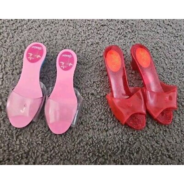 Gilrls Dress-Up Shoes, Lot Of 2 Pair,  Wizard Of Oz & Besse Themes, Pre-owned