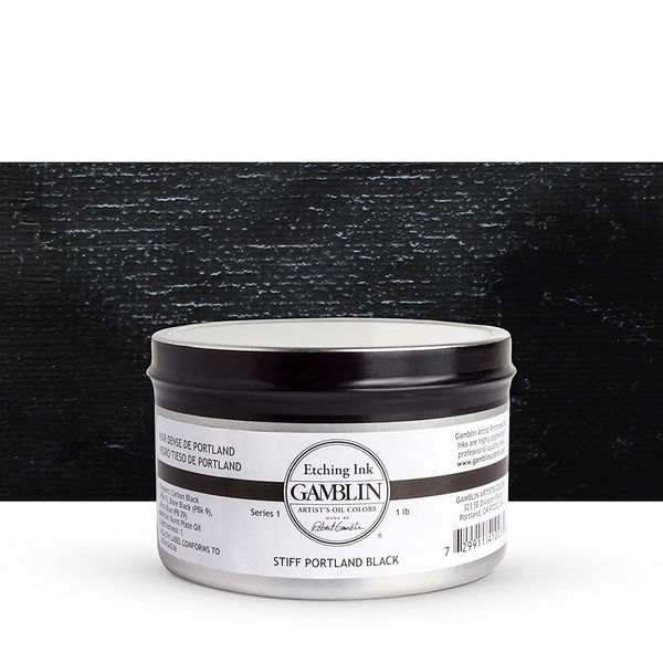 Gamblin Etching Ink - Portland Stiff Black 1LB