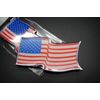 (1) AMERICAN FLAG ABS CHROME 3D CAR EMBLEM DECAL STICKER LOGO