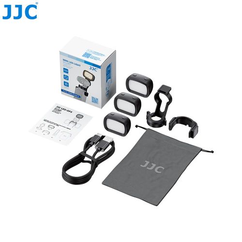 JJC 3Pcs Magnetic Fill Light for DJI Osmo Pocket 3 Creator Combo, Rechargeable Mini LED Video Light with Mount & Storage Pouch, 3 Color Modes/Brightness Adjustable for Pocket3 Selfie Vlog Recording