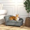 Pet Sofa Dog Sofa for Small Medium Dogs with Storage, Gray