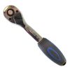 1/4" Drive Curved Ratchet Socket Driver Quick Release 72 Teeth Soft Grip Handle