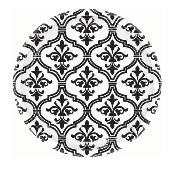 Damask Dessert Party Plates