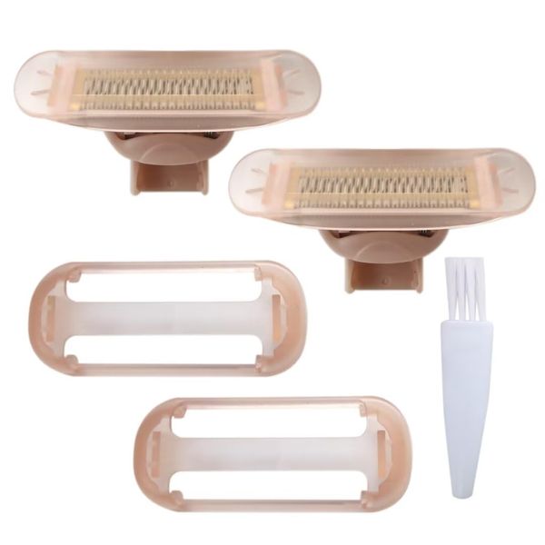 2 Pack Replacement Body Razor head Replacement Compatible with Finish Touch Flawless Nu Razor Replacement Blades,Rose Gold