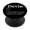 Devin Definition Funny Personalized Name Costume For Devin PopSockets Swappable PopGrip