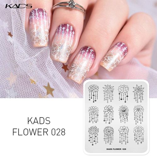 KADS 5pcs Nail Stamp Plates set Nails Art Stamping Plate Leaves Flowers Animal Nail plate Template Image Plate