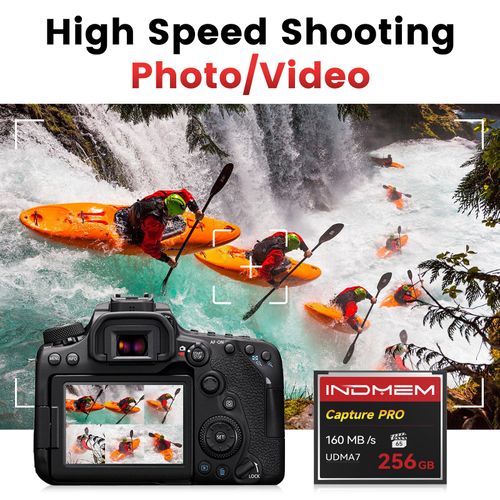 CF Card 256GB Memory Card High Speed UDMA Up to 160MB/s Camera Cards Designed for Photographers & Videographers,Support High-Speed Continuous Shooting or 4K Video Recording