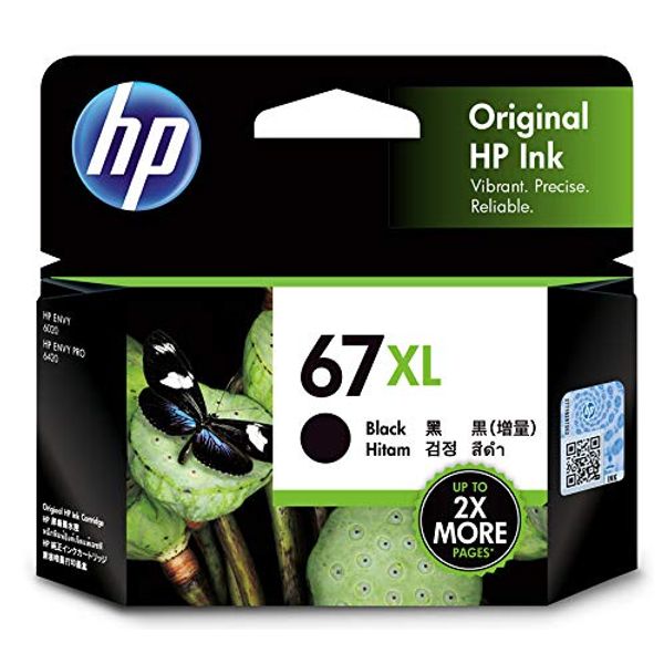 HP 67 XL Genuine Ink Cartridge, Black, 3YM57AA 3YM57AA