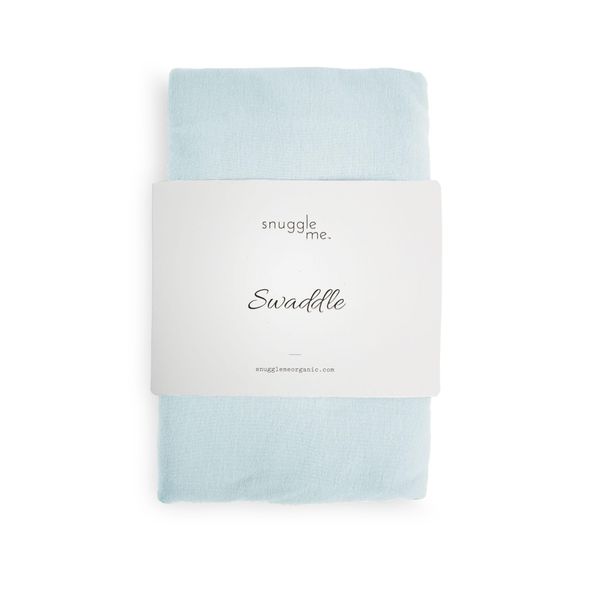 snuggle me Swaddle | Organic Cotton Swaddle Blanket, Soft Stretch, 47 x 47 inches (Bluebell)