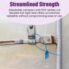 Beaded Pull Tight Security Seals - Adjustable, UV Resistant, High-Density Polyethylene Seals for Secure Locking - 9" Length, 100-Pack, Blue