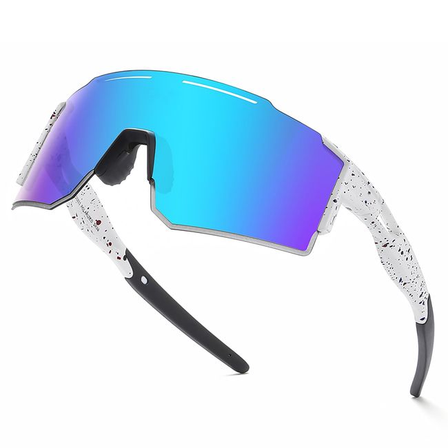 IPROHDCAM Sportbrille Fahrradbrille Sonnenbrille für Herren und Damen TR90 UV400 Schutz Windschutz Radsportbrille für Outdooraktivitäten Autofahren Fischen Laufen Wandern (C7)