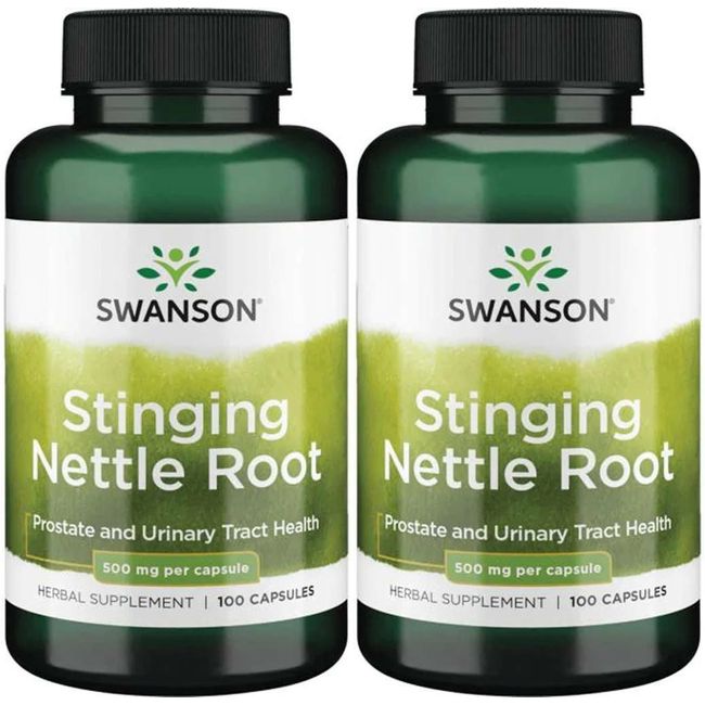 200 Cap Swanson Stinging Nettle Root 500mg Prostate Urinary Tract Health + Bonus