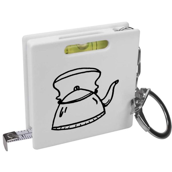 Azeeda 'Kettle' Keyring Tape Measure/Spirit Level Tool (KM00011983)