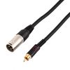 Male XLR to Single RCA Gold Phono Plug Audio Lead/Signal/Patch Cable 6m