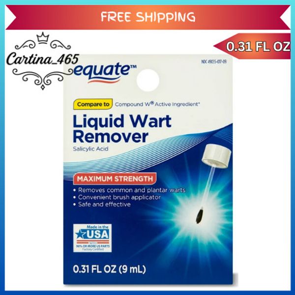 Equate Maximum Strength Wart Remover 0.31 fl oz | Liquid Fast-Acting Treatment
