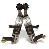 AJ Tack Men's Brown Antique Team Roping Offset Spurs