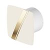 Prostko LTD 100mm Bathroom Extractor Fan with Timer Humidity Sensor Cream/Gold Wave Panel