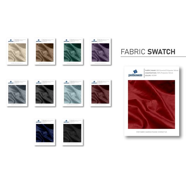 Velvet Fabric Sample Set for Indoor Daybed Covers | 11 Colors