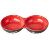 Nobby cats ceramic double bowl, 22.0 cm
