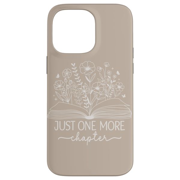 Just One More Chapter Bookish Book Reading Sand Beige Tan Case for iPhone 14 Pro Max