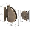 Antique Brass Classique 037 Series Wall Mount Standard Back Plate Hinge