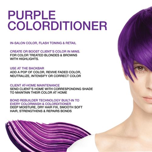Celeb Luxury Viral Colorditioner: Purple Color Depositing Conditioner, BondFix Bond Rebuilder, 10 Vivid and Pastel Colors, Stops Fade, Conditioner + Vivid Color, Cruelty-Free, 100% Vegan