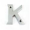 House Flat Letter K - Alphabet - 50mm (2") - Polished Chrome