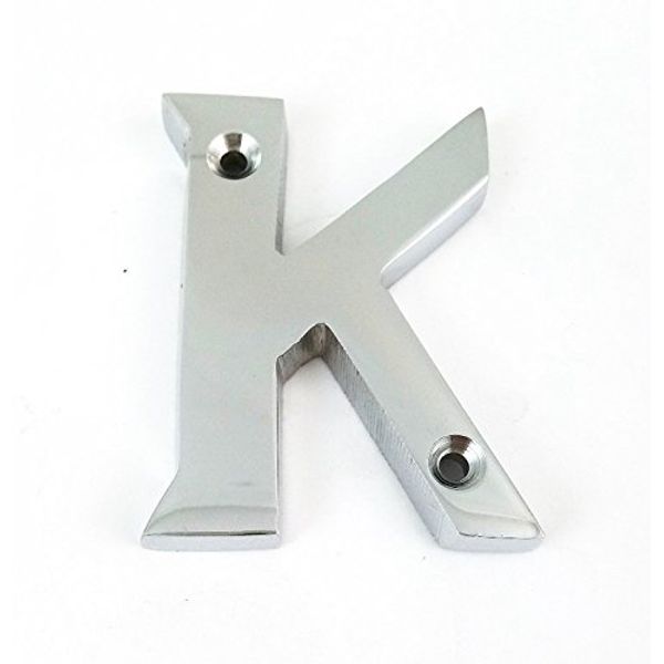 House Flat Letter K - Alphabet - 50mm (2") - Polished Chrome
