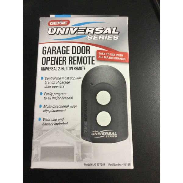 Genie Universal Garage Door Opener Remote, 2 Button, Model ACSCTG-R 3300