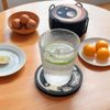 MECOWON Absorbent Coasters for Drinks with Holder - 6 Pack, Silicone, Round, Black, Dual-Sided Space-Themed Patterns