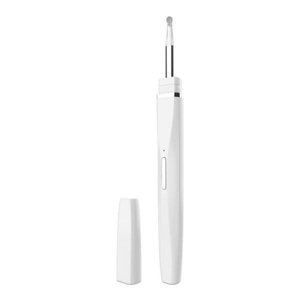 Ear Wax Removal Ear Epilator Cleaner Cordless Smart Visual Cleaner Otoscope Tool Camera Endoscope Kit for iPhone iPad Android, White