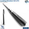 Set Of Dental Luxating Elevators Straight Curved Shank Extraction Forceps Kit 