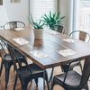 White Marble Funky Glass Placemat Kitchen Table Mat Worktop Saver Protector