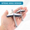 sourcing map 3/16 x 3 Male Thread Spring Loaded Hollow Wall Round Head Toggle Bolt 25pcs