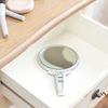 Napure Mirror, Double Sided Hand Mirror, 2x Magnifier, Makeup Mirror, Real Skin Color, Silver, Made in Japan