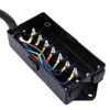 RV 7 Way Plug Inline Pre-Wired Trailer Cord Junction Box w/12 Foot Cable