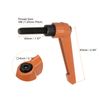 sourcing map 4pcs Adjustable Clamping Lever Handles M8 x 40mm Male Thread Bolt Knobs Rotating Screw Locking Quick Release Ratchet Push Button Handle, Orange