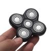 Men Electric Shavers Replacement Heads, 5 Heads Beard Replacement Blade Razor Replaceable Alternate Floating Washable Blade Trimmers Head (Black)