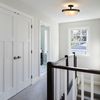 Modern Farmhouse Black Semi Flush Mount Ceiling Light Fixture Hallway 3-Light